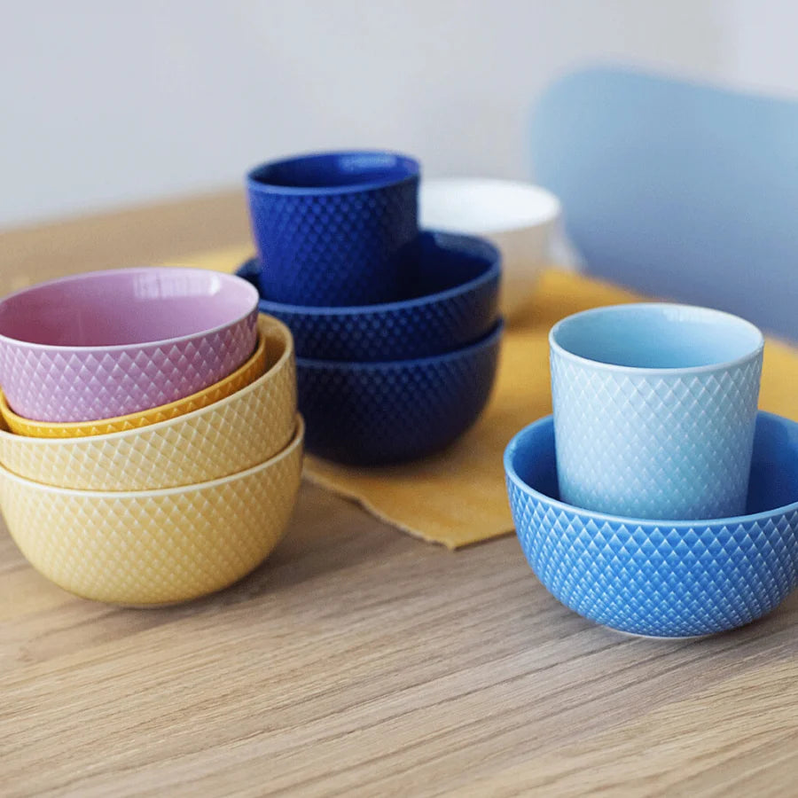 LYNGBY PORCELÆN RHOMBE COLOR, SKÅL Ø13 CM, SAND