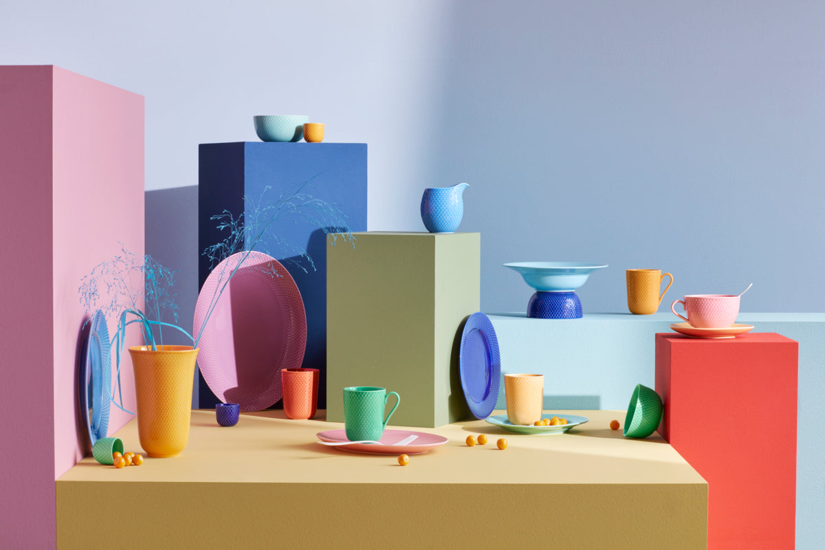 LYNGBY PORCELÆN RHOMBE COLOR, KRUS M. HANK GRØN