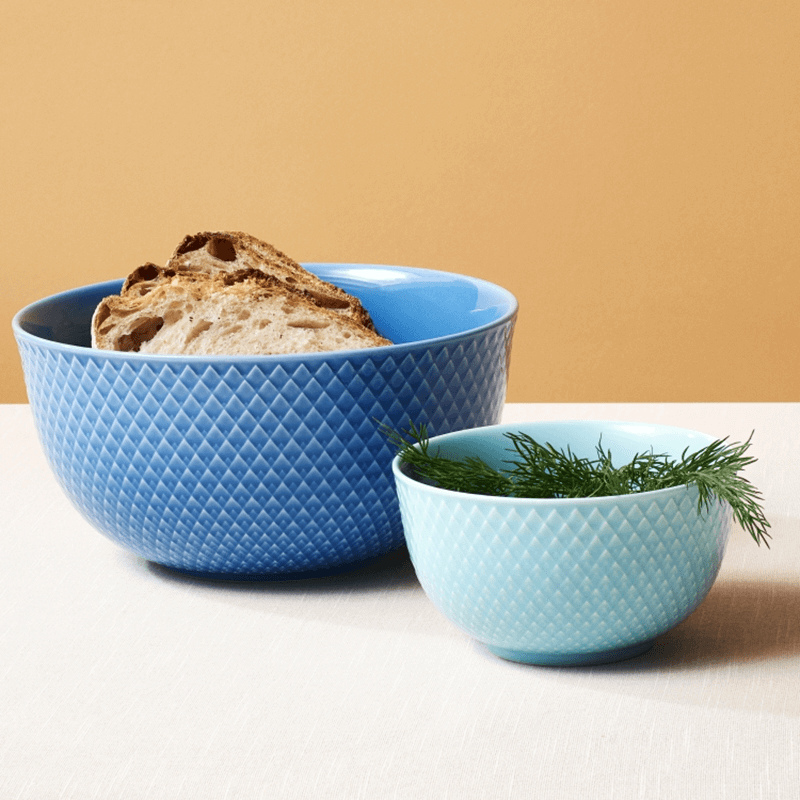 LYNGBY PORCELÆN RHOMBE COLOR, SERVERINGSSKÅL Ø17,5 CM, BLÅ