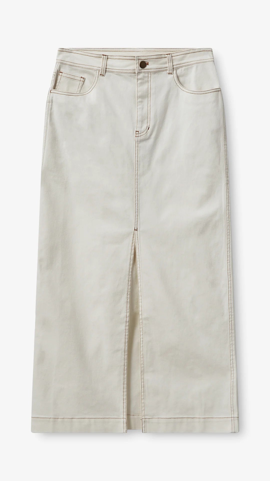 CLASSIC JEANS SKIRT CREAM WHITE