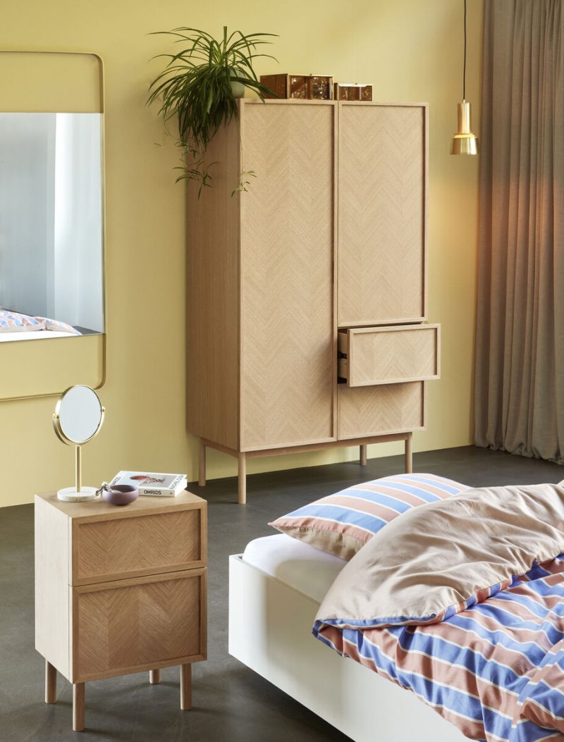 SOLACE BED LIINEN BLUE/PEACH
