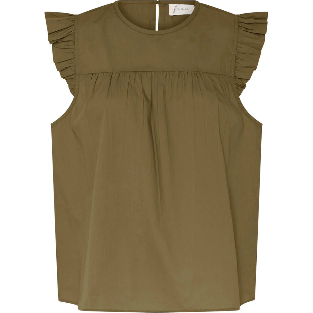 Stockholm top - Military Olive