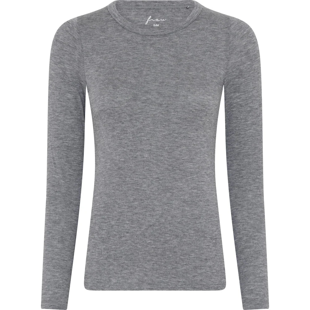 Lucca cashmere top - Medium grey melange