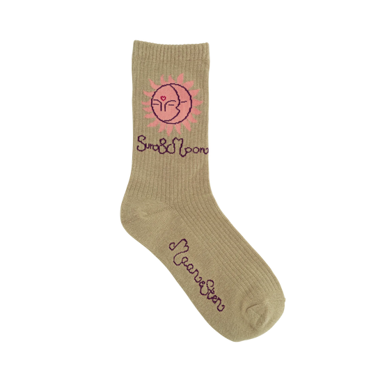 SUN AND MOON SOCK OLIVE